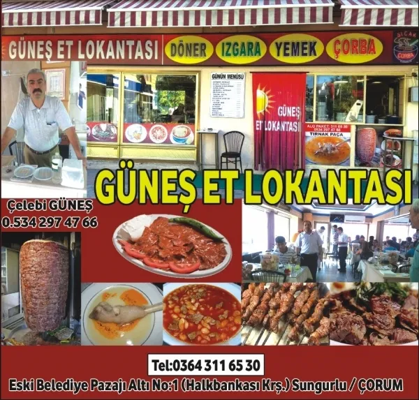 G&Uuml;NEŞ ET LOKANTASI - Sungurlu &Ccedil;orum
