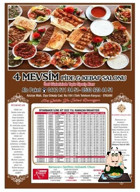 4 MEVSİM KEBAP VE PİDE SALONU - Ergani Diyarbakır