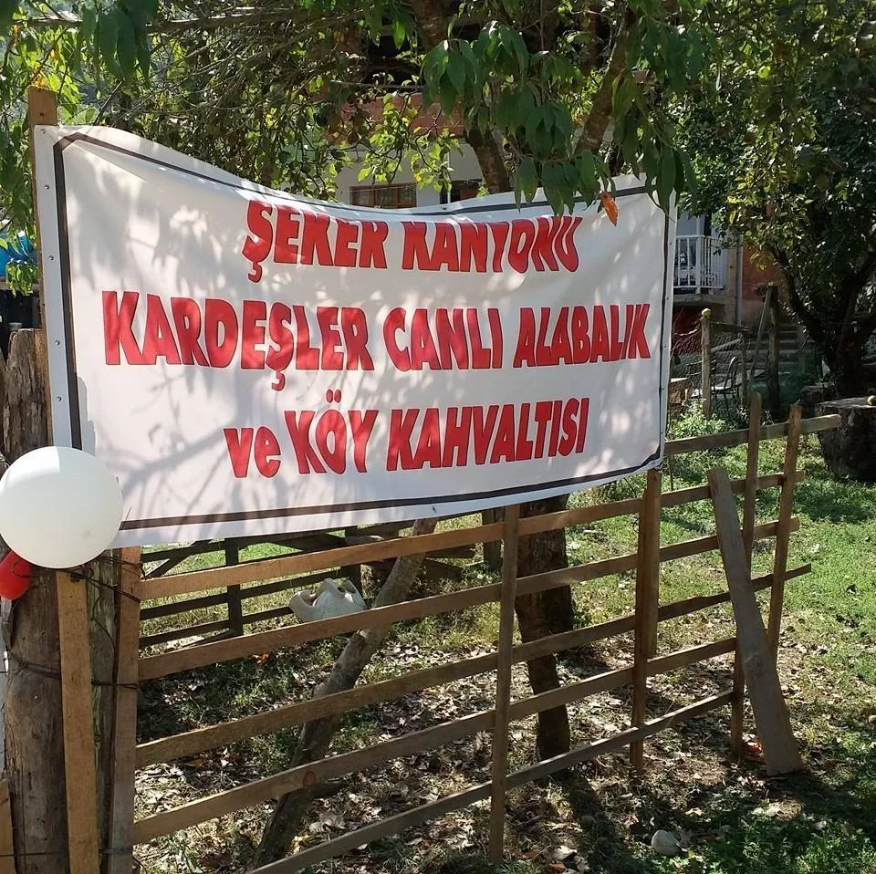 Şeker kanyonu kardeşler canlı alabalık ve k&ouml;y kahvaltısı - Yenice Karab&uuml;k